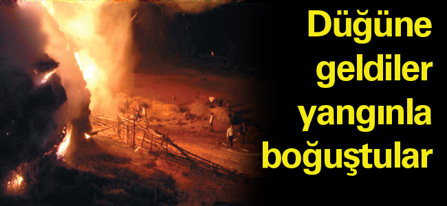 Havai fişek otları yaktı