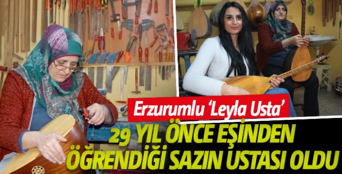 29 yıl önce eşinden öğrendiği sazın ustası oldu