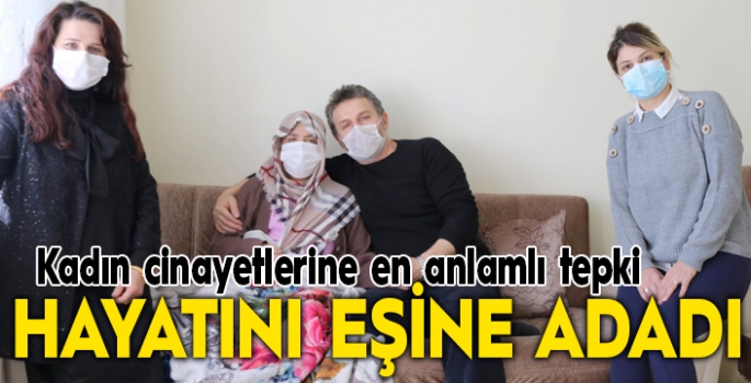 9 yıldır yürüyemeyen hasta eşine hayatını adadı