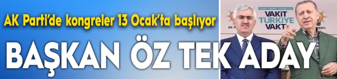 AK Parti’de kongreler 13 Ocak’ta başlıyor