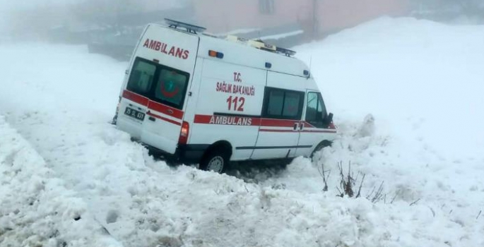 Ambulans yoldan çıktı; 5 yaralı