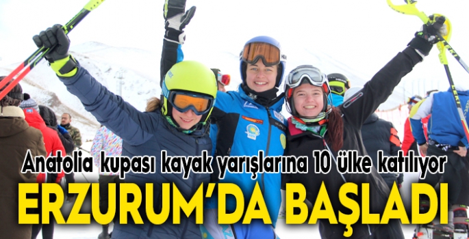 Anatolia kupası kayak yarışları 10 ülkenin katılımıyla Erzurum’da başladı