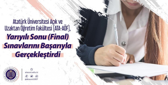 ATA-AÖF’te final sınavları yapıldı