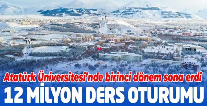 Atatürk Üniversitesi 12 Milyon ders oturumuyla ilk dönemi tamamladı