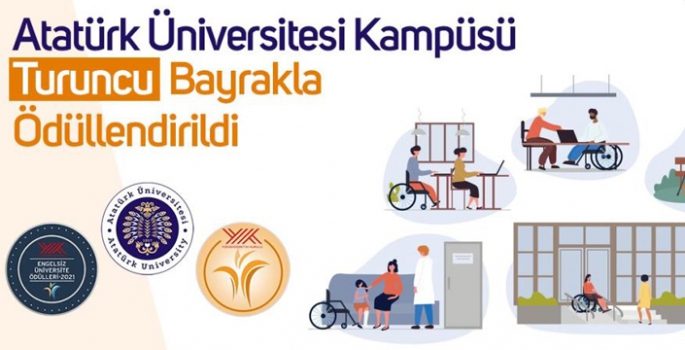 Atatürk Üniversitesi kampüsüne turuncu bayrak