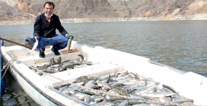 Ayvalı Barajında balık üretimi başladı