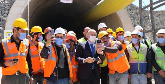 Bakan Karaismailoğlu, Kop tünelini inceledi
