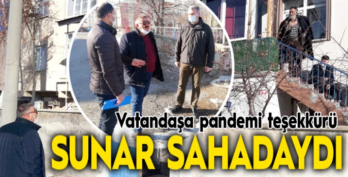 Başkan Sunar sahadaydı