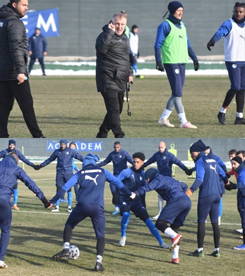 BB Erzurumspor Mesut Bakkal yönetiminde ilk antrenmanına çıktı