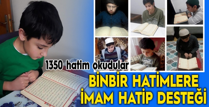 Bin bir hatimlere İmam Hatip desteği