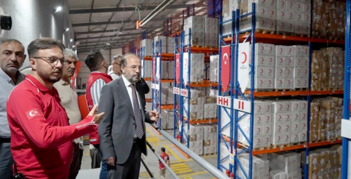 Binlerce ton gıda Gazze için hazır edildi