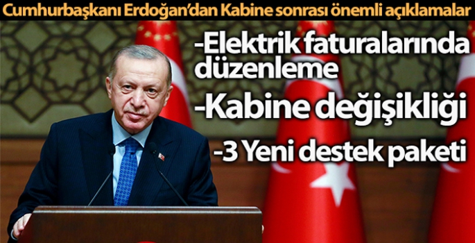 Cumhurbaşkanı Erdoğan: Elektrik tarifelerini yeniden düzenledik