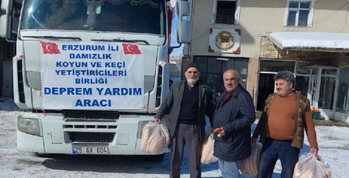 Damızlık Koyun Yetiştiricileri Birliğinden deprem bölgesine yardım