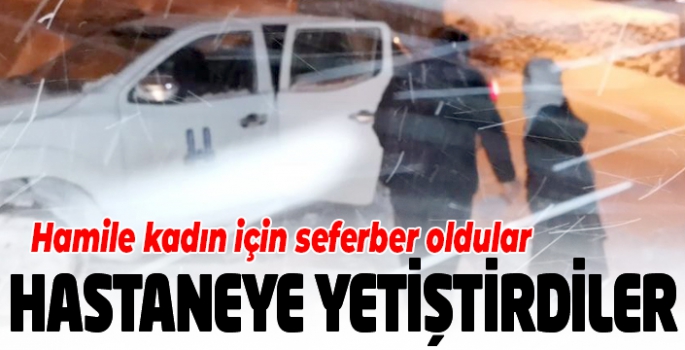 Doğum sancısı başlayan kadın için seferber oldular