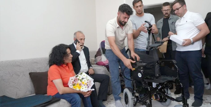 Engelli kadına belediyeden destek