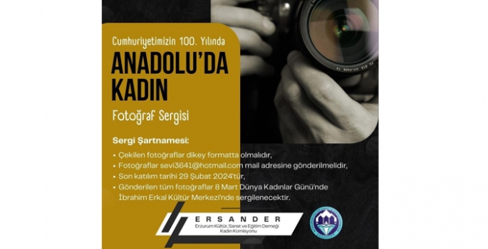 ERSANDER’den, ‘Anadolu’da Kadın’ fotoğraf yarışması