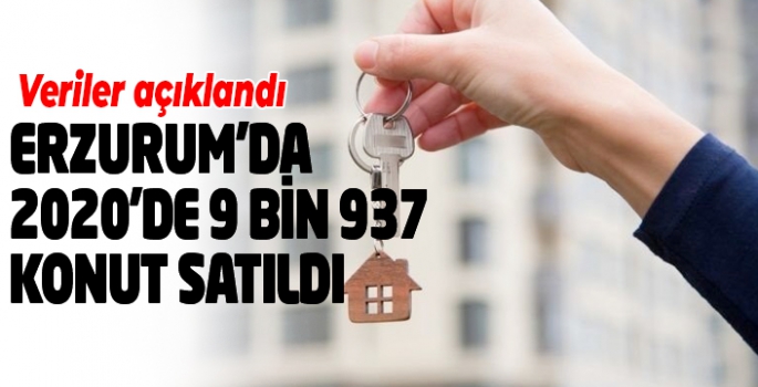 Erzurum’da 2020’de 9 bin 937 konut satıldı