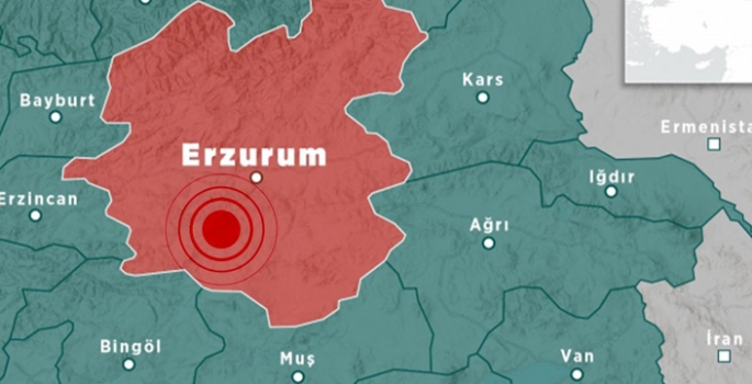 Erzurum’da 4.9 büyüklüğünde deprem