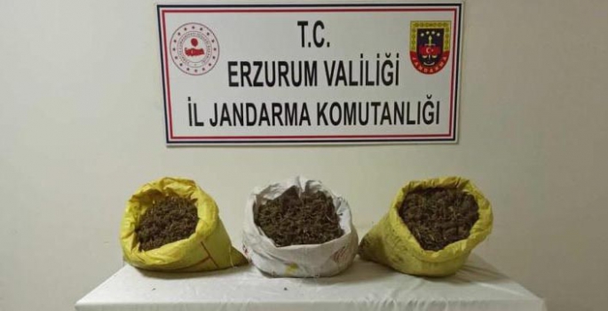 Erzurum’da 45 kilogram kubar esrar ele geçirildi