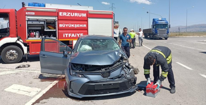 Erzurum’da feci kaza: 1’i ağır 4 yaralı