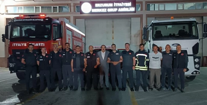 Erzurum'dan Hatay'a itfaiye desteği