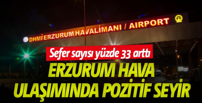 Erzurum hava ulaşımında pozitif seyir