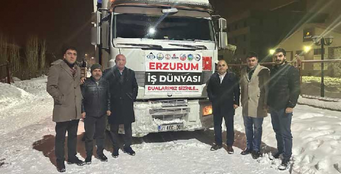 Erzurum iş dünyası yardım sevkiyatına başladı