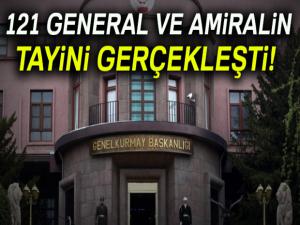 121 general ve amiralin tayini gerçekleşti