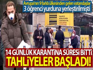 14 günlük karantinanın ardından tahliyeler başladı