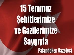 15 Temmuz Destanı'nı yazan şehitlerimizi ve gazilerimizi saygıyla anıyoruz