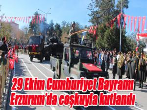 29 Ekim Cumhuriyet Bayramı Erzurumda coşkuyla kutlandı