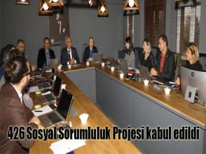 426 Sosyal Sorumluluk Projesi kabul edildi