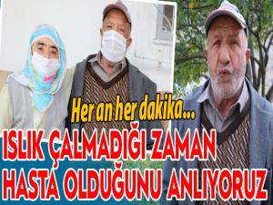 78 yaşındaki Tahsin Tokgöz, ıslık çalarak stres atıyor