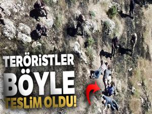 8 askeri şehit eden teröristler böyle teslim oldu