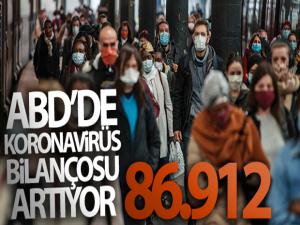 ABD'de Covid-19'a bağlı can kaybı 87 bine yaklaştı