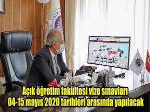 Açık öğretim fakültesi vize sınavları 04-15 mayıs 2020 tarihleri arasında yapılacak