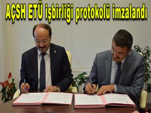 AÇSH ETÜ işbirliği protokolü imzalandı