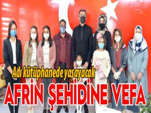 Afrin şehidine vefa 