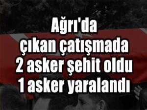 AĞRIDA PKKLI TERÖRİSTLERLE ÇIKAN ÇATIŞMADA 2 ASKER ŞEHİT OLDU, 1 ASKER YARALANDI