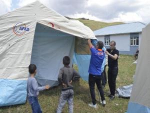 Ağrı'da sel felaketinin etkili olduğu köylerde çalışma başlatıldı