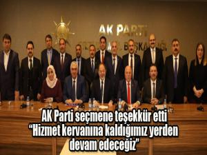 AK Partiden seçmene teşekkür