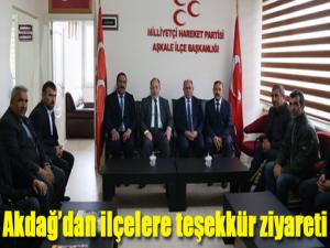 Akdağdan ilçelere teşekkür ziyareti