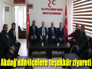 Akdağdan ilçelere teşekkür ziyareti