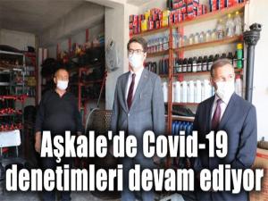 Aşkale'de Covid-19 denetimleri devam ediyor