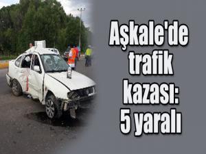 Aşkale'de feci kaza: 5 yaralı