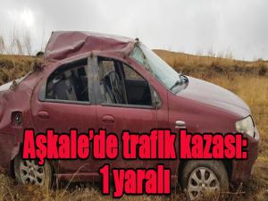 Aşkalede trafik kazası: 1 yaralı