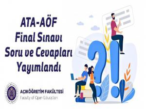 ATA-AÖF final sınavı soru ve cevapları yayımlandı