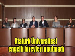 Atatürk Üniversitesi, engelli bireyleri unutmadı