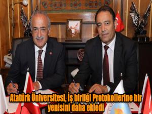  Atatürk Üniversitesi, İş birliği Protokollerine bir yenisini daha ekledi