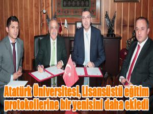 Atatürk Üniversitesi, Lisansüstü eğitim protokollerine bir yenisini daha ekledi